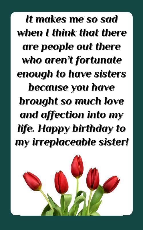 birthday status for sister on whatsapp